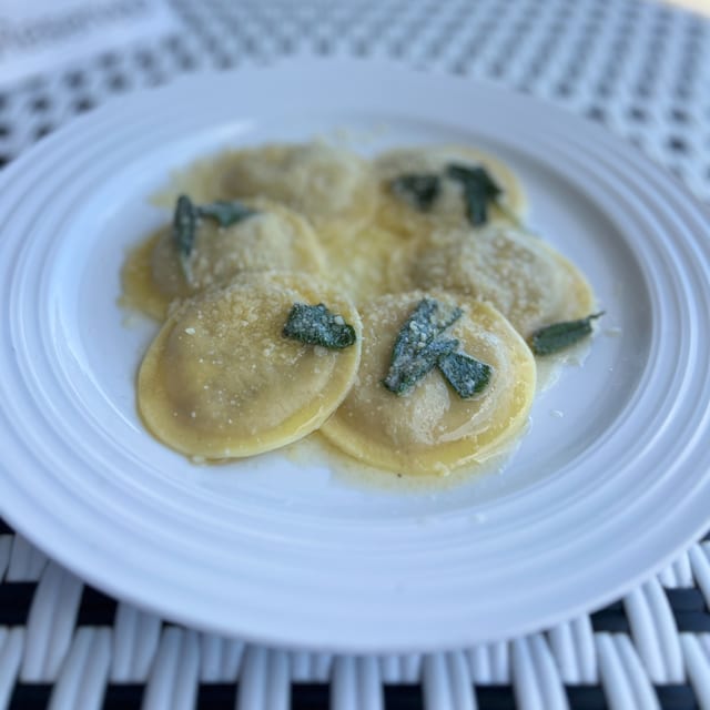 Jumbo Cheese Ravioli, Butter & Sage.